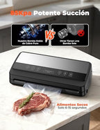 Professional 85Kpa Vacuum Sealer, Vacuum Machine with Vacuum Tube/Bag Storage/Cutting Blade, Includes 40 Bags and 1 Roll 28 x 600 cm Bags, for Dry/Soft/Wet Foods