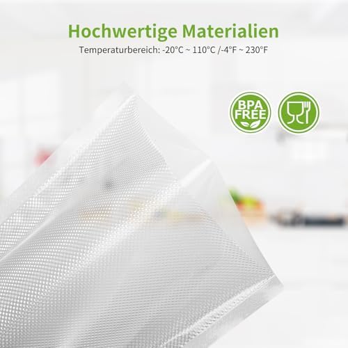 Vacuum Sealer Bags 6 Rolls Vacuum Film 28 x 300 cm (18 m), Professional Foil Rolls Vacuum Sealer Food BPA-Free, Strong & Tear-Resistant, for All Vacuum Sealer & Sous Vide