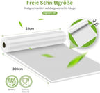 Vacuum Sealer Bags 6 Rolls Vacuum Film 28 x 300 cm (18 m), Professional Foil Rolls Vacuum Sealer Food BPA-Free, Strong & Tear-Resistant, for All Vacuum Sealer & Sous Vide