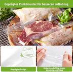 Vacuum Sealer Bags 6 Rolls Vacuum Film 28 x 300 cm (18 m), Professional Foil Rolls Vacuum Sealer Food BPA-Free, Strong & Tear-Resistant, for All Vacuum Sealer & Sous Vide