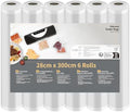 Vacuum Sealer Bags 6 Rolls Vacuum Film 28 x 300 cm (18 m), Professional Foil Rolls Vacuum Sealer Food BPA-Free, Strong & Tear-Resistant, for All Vacuum Sealer & Sous Vide