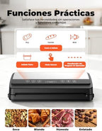 Professional 85Kpa Vacuum Sealer, Vacuum Machine with Vacuum Tube/Bag Storage/Cutting Blade, Includes 40 Bags and 1 Roll 28 x 600 cm Bags, for Dry/Soft/Wet Foods
