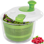 Salad Spinner, Fruit and Vegetable Washer, Spin and Dry Salad Greens, 3 QT Lettuce Spinner with Bowl and Mesh Basket