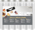 Vacuum Sealer Bags, Vacuum Sealer Film, 6 Rolls 28 x 300 cm (18 m), Professional