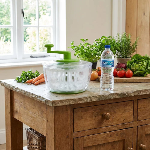 4L Manual Salad Spinner and Vegetable Dryer