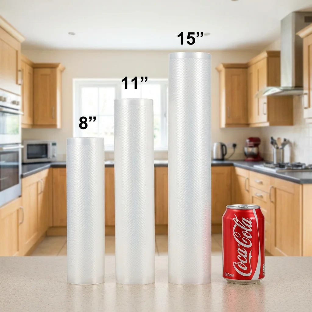 Premium Vacuum Sealer Rolls 3-Pack - Multi-Size