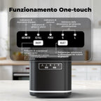 Ice Machine 12 kg/24 h, Self-Cleaning Home Ice Machine 1.5 L, Silent Ice Maker 9 Cubes in 6 Minutes, Ice Maker with Handle/Scoop/Basket, Black
